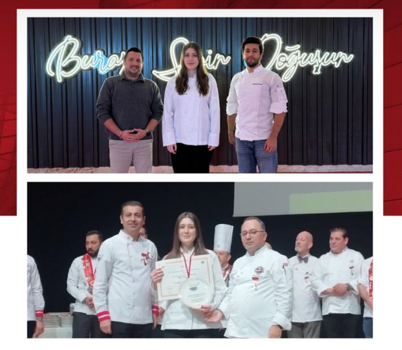 Gastronomi ve Mutfak Sanatları Bölümü Öğrencimiz Yaren Yıldırım'ın Yemek Yarışması Birinciliği